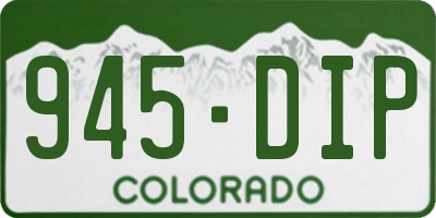 CO license plate 945DIP
