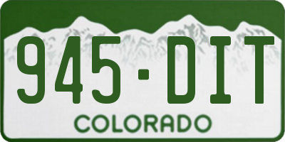 CO license plate 945DIT