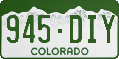 CO license plate 945DIY