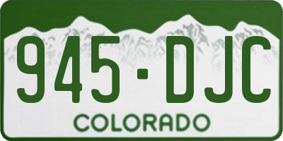 CO license plate 945DJC