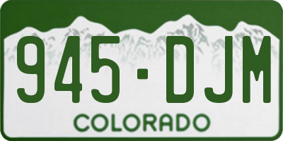 CO license plate 945DJM