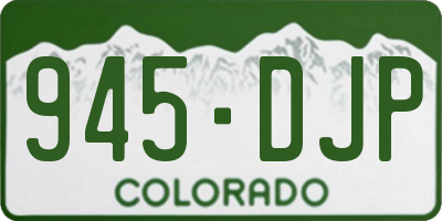CO license plate 945DJP