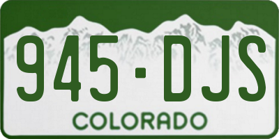 CO license plate 945DJS