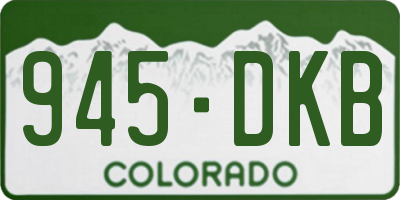 CO license plate 945DKB