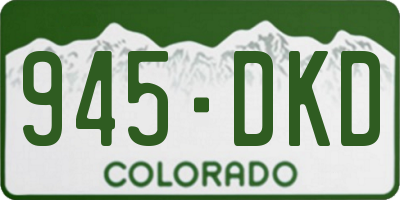 CO license plate 945DKD