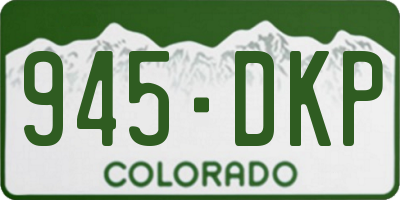 CO license plate 945DKP