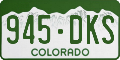 CO license plate 945DKS