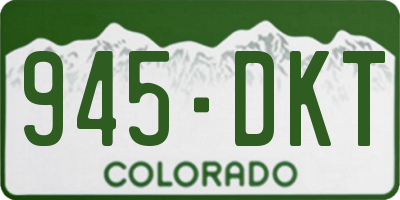 CO license plate 945DKT