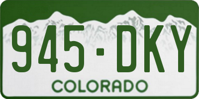 CO license plate 945DKY