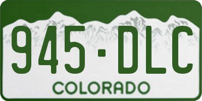 CO license plate 945DLC