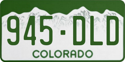 CO license plate 945DLD