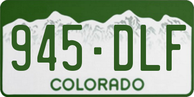 CO license plate 945DLF