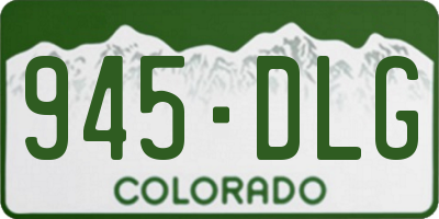 CO license plate 945DLG