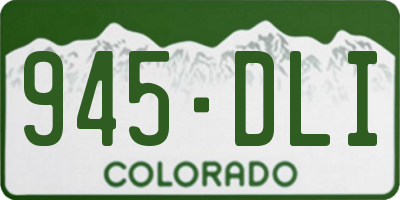 CO license plate 945DLI