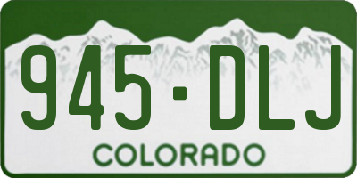 CO license plate 945DLJ