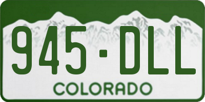 CO license plate 945DLL