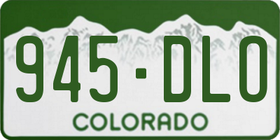CO license plate 945DLO