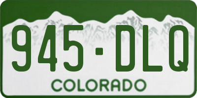 CO license plate 945DLQ