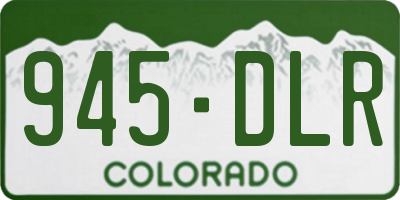 CO license plate 945DLR
