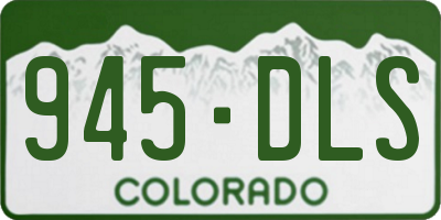 CO license plate 945DLS