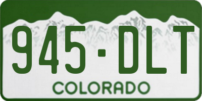 CO license plate 945DLT