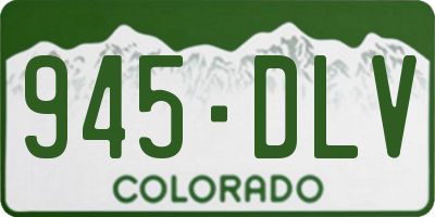 CO license plate 945DLV