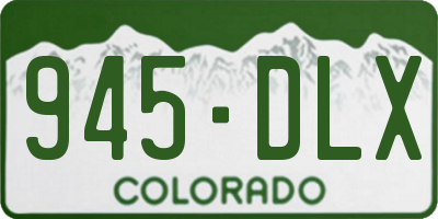 CO license plate 945DLX