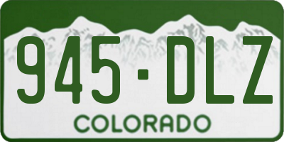 CO license plate 945DLZ