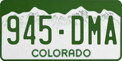 CO license plate 945DMA