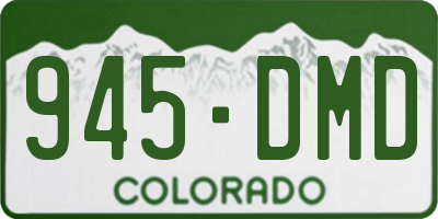 CO license plate 945DMD