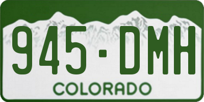 CO license plate 945DMH