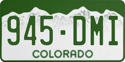 CO license plate 945DMI