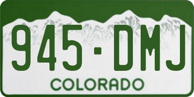 CO license plate 945DMJ