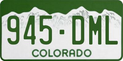 CO license plate 945DML