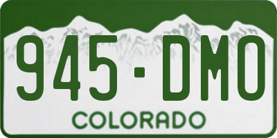 CO license plate 945DMO