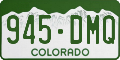 CO license plate 945DMQ