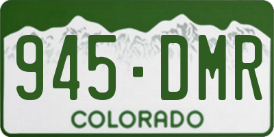 CO license plate 945DMR