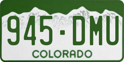 CO license plate 945DMU