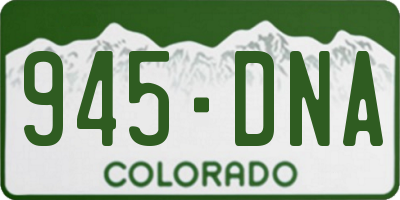 CO license plate 945DNA