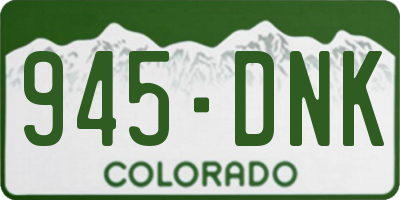 CO license plate 945DNK