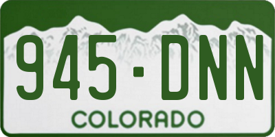 CO license plate 945DNN