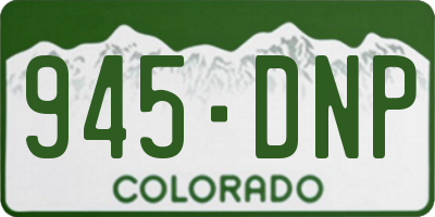 CO license plate 945DNP