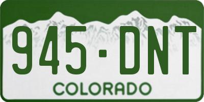 CO license plate 945DNT