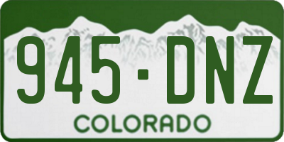 CO license plate 945DNZ