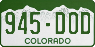 CO license plate 945DOD