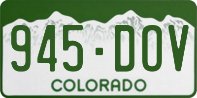 CO license plate 945DOV