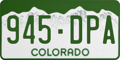 CO license plate 945DPA