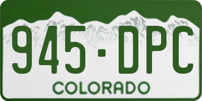 CO license plate 945DPC