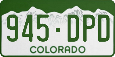 CO license plate 945DPD