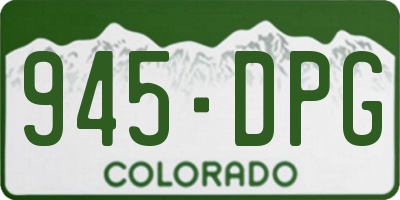 CO license plate 945DPG